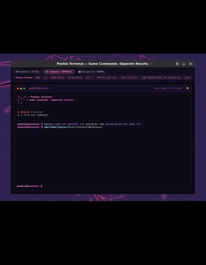 Pookie Terminal with cleaner output
